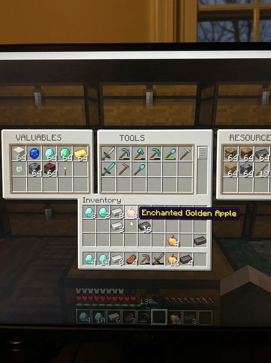 Minecraft resource management - Strategic inventory decisions